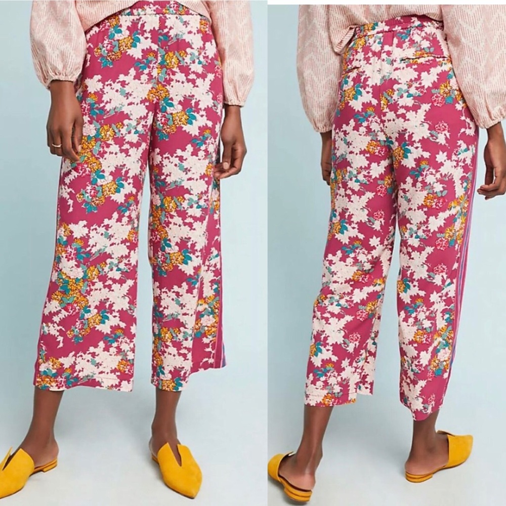 Anthropologie XL Cropped Wide Leg Pants